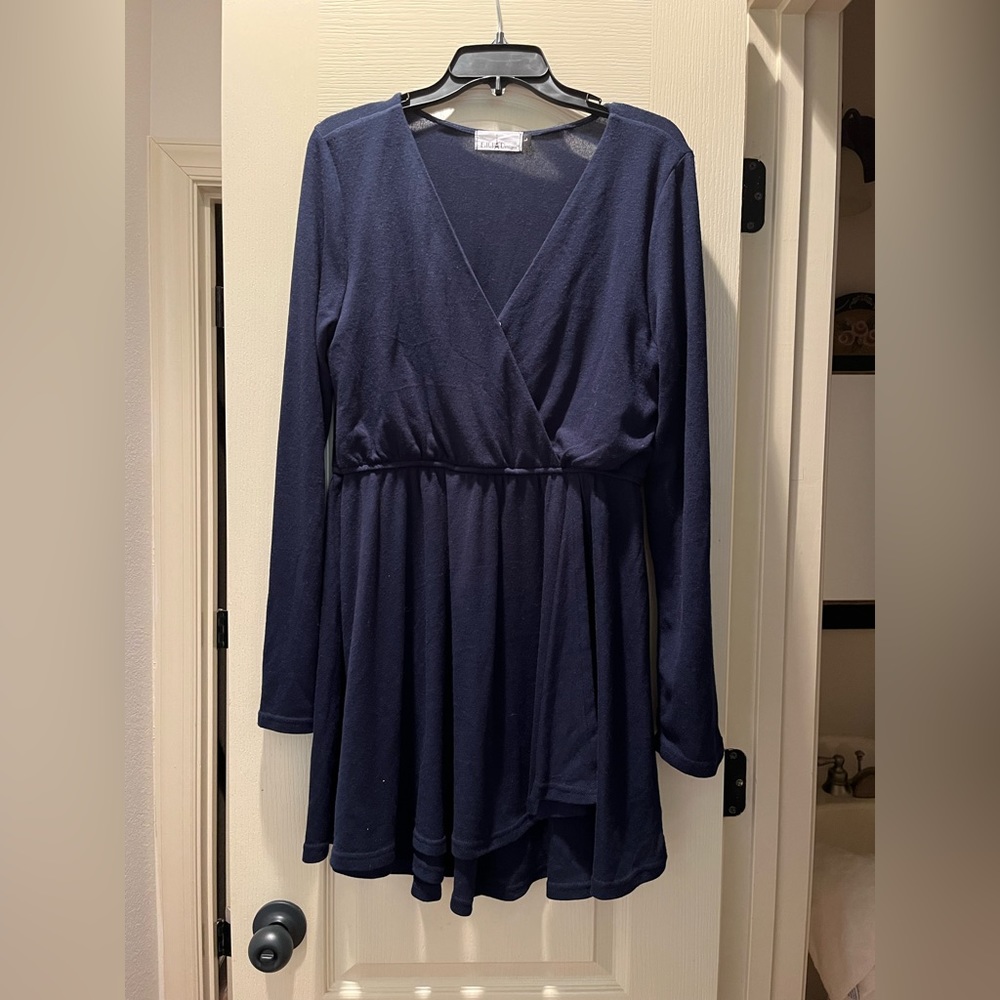 Navy blue mini dress